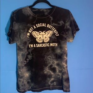 Tie dye short sleeve graphic tee